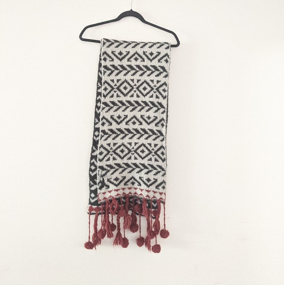 LEcote Tribal Boho Wide Large Thick Cozy Scarf
